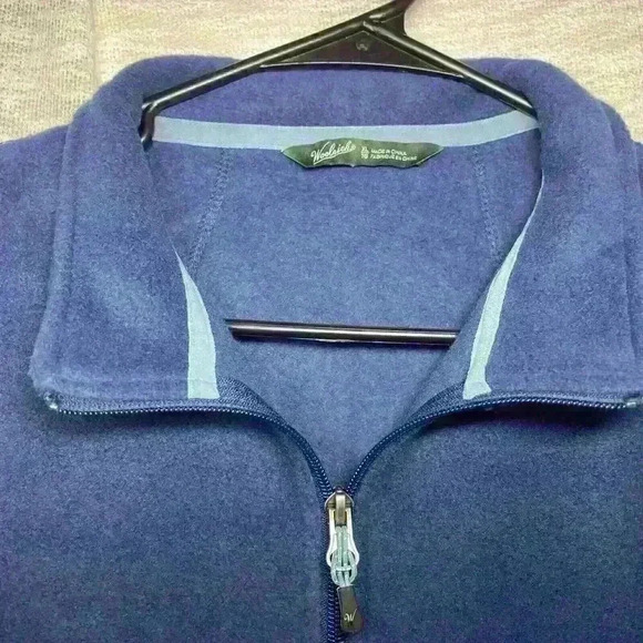 Woolrich Women's 'Andes' Marine Blue Full Zip Fleece Vest Pockets XL Petite - Picture 2 of 14